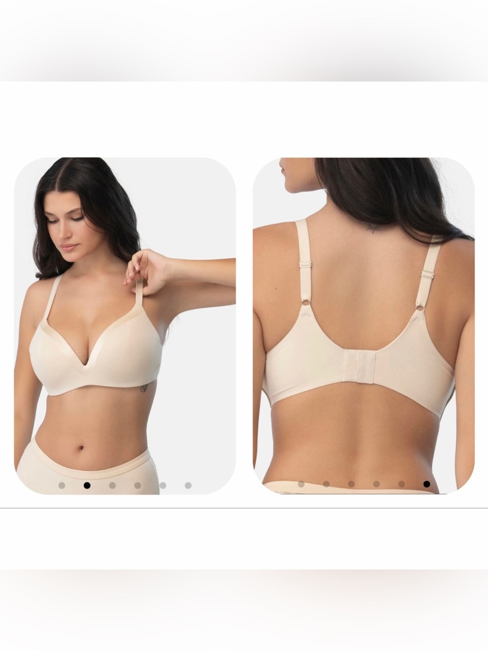 NWT Underoutfit Satin Grace 1258 (3D Molded) Bra in Sand. Size Medium.